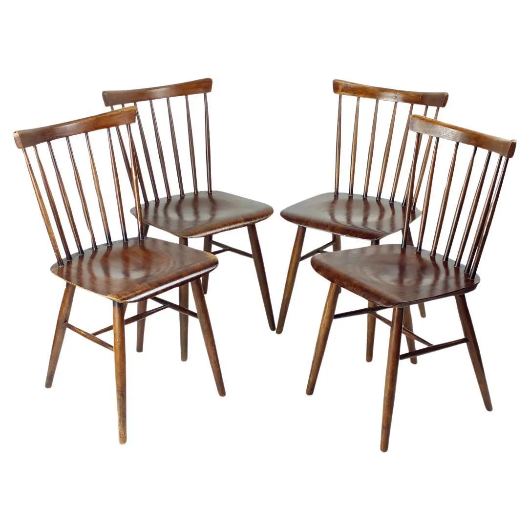 Set Of 4 Ironica Chairs By Ton, Czechoslovakia 1960s