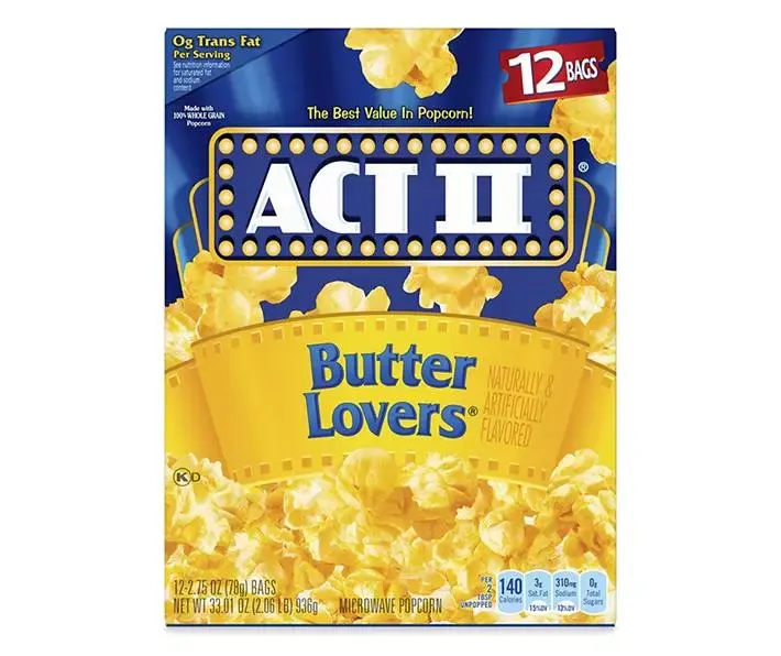 Butter Lovers Microwave Popcorn, 12-Pack