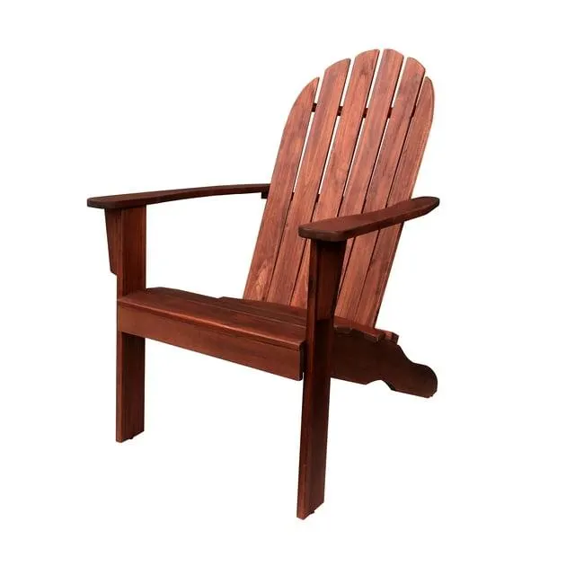 Mainstays Wood Outdoor Adirondack Chair, Dark Brown Color
