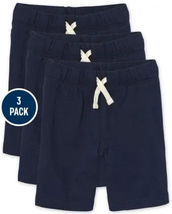 Boys Husky French Terry Shorts 3-Pack - new navy