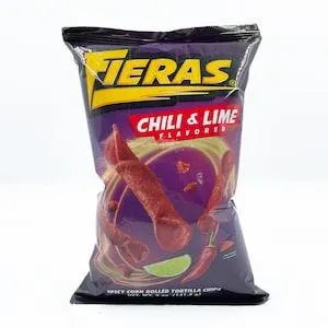 Fieras Chili & Lime Spicy Corn Rolled Tortilla Chips, 5 oz.