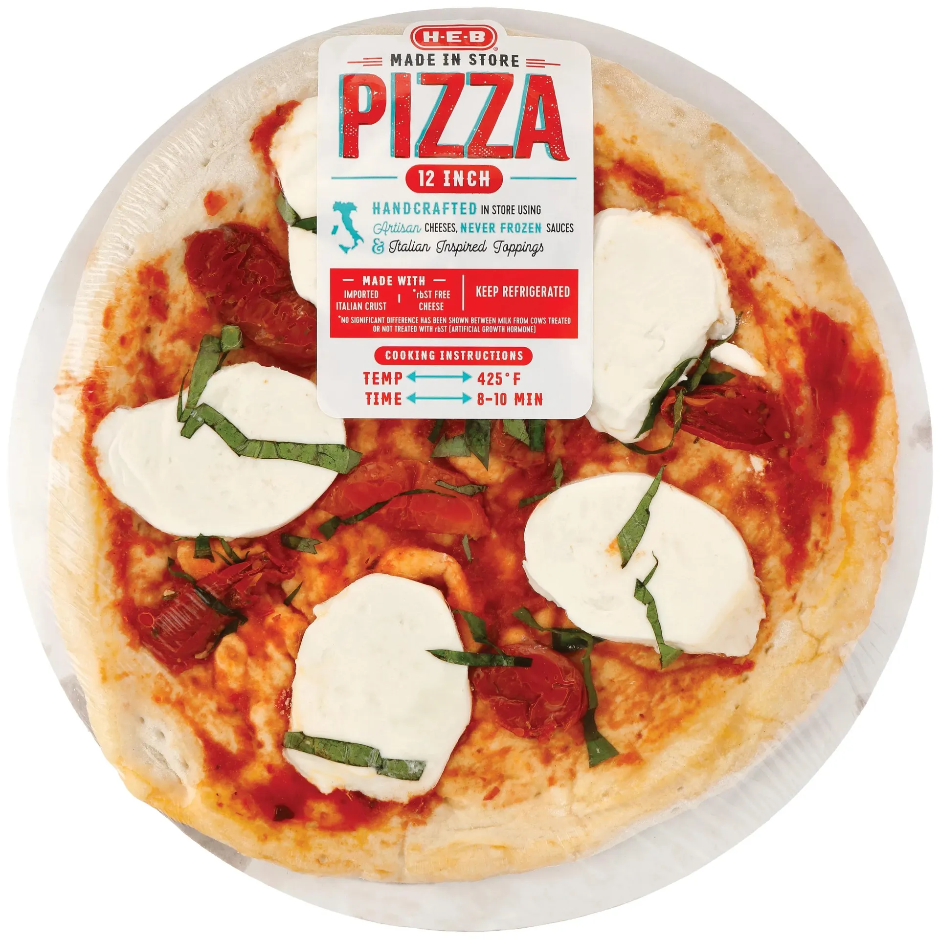 H‑E‑B Fresh Made in Store Margherita Pizza