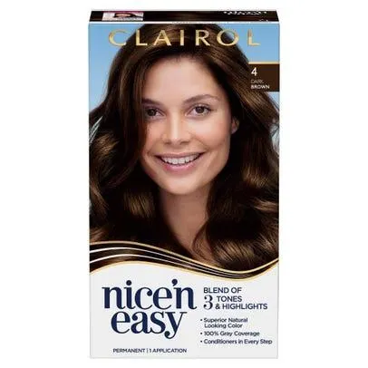 Clairol Nice'n Easy, 4 Dark Brown
