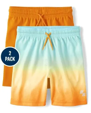 Boys Print Performance Basketball Shorts 2-Pack - multi clr