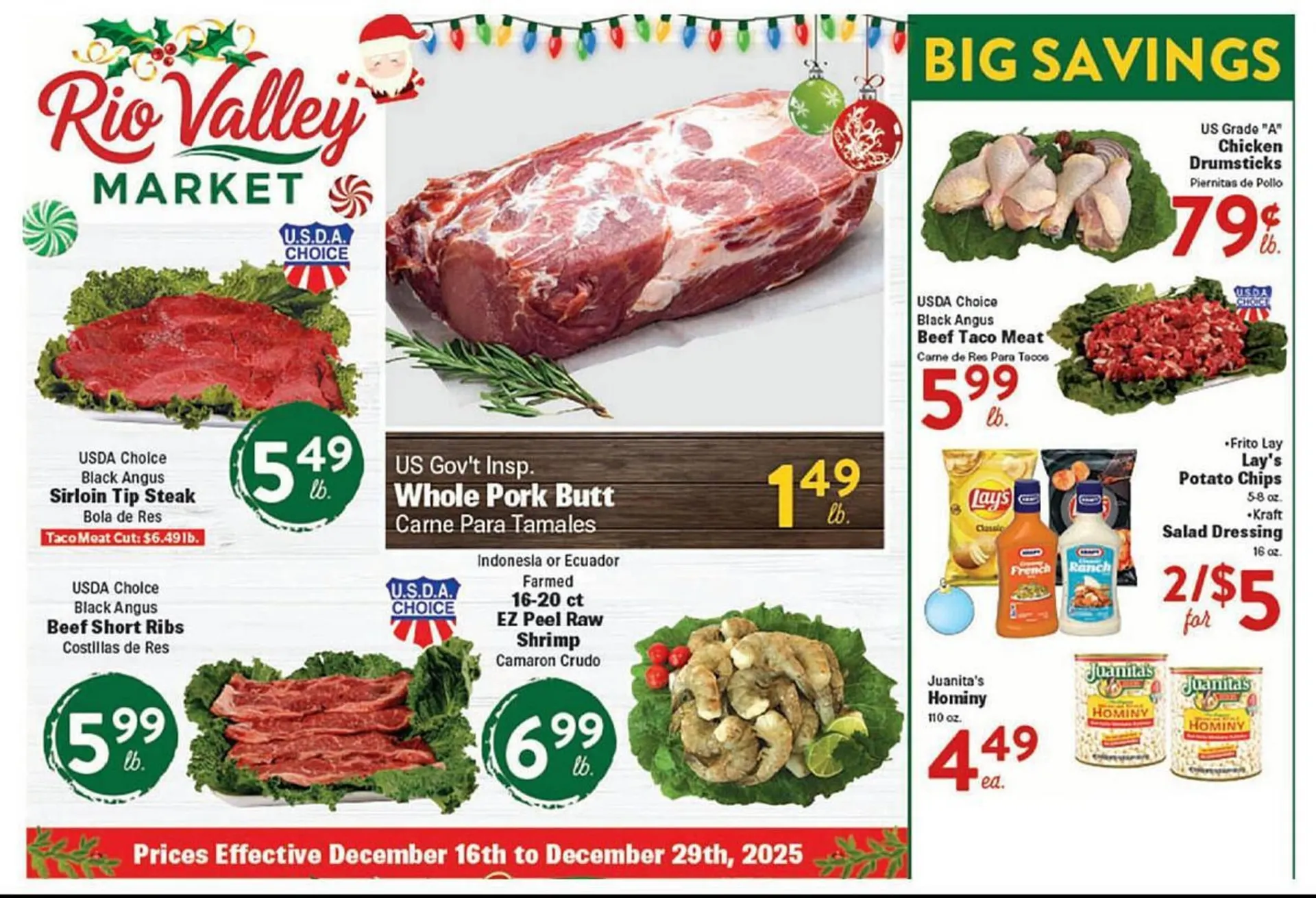Catálogo de Rio Valley Market weekly ad 16 de diciembre al 29 de diciembre 2025 - Página 1