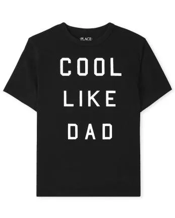 Camiseta gráfica unisex para niños a juego con la familia Cool Like Dad - black