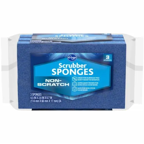 Kroger® Scrubber Sponge - 3 Pack - Blue