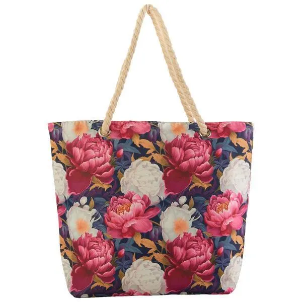 Renshun 3D Floral Purple Tote