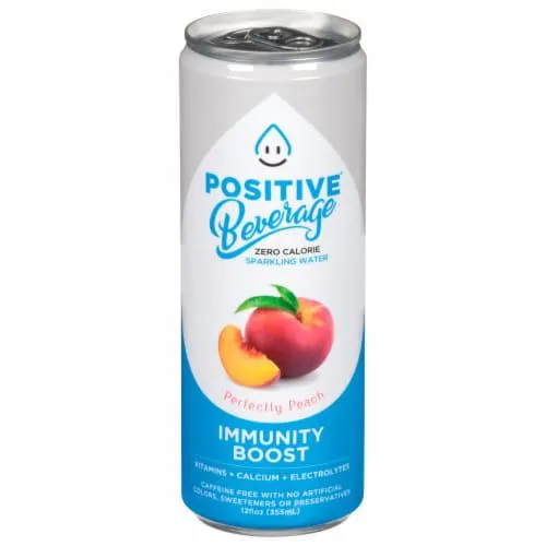Positive Beverage Beverage Sparkling Electrlyte Peach 12 FO (Pack Of 12)