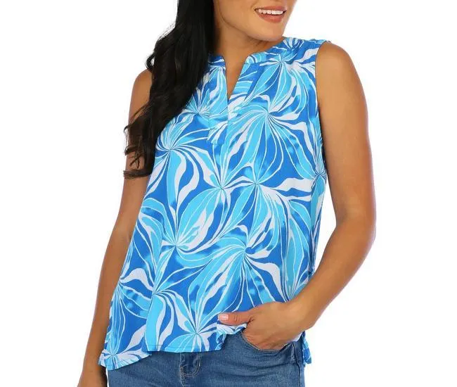 Womens Floral Sleeveless Top