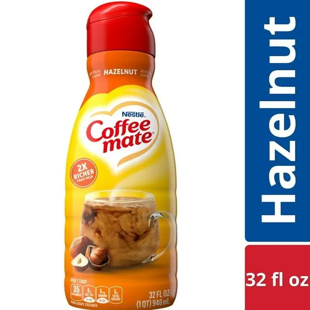 Nestle Coffee Mate Hazelnut Liquid Coffee Creamer, 32 fl oz