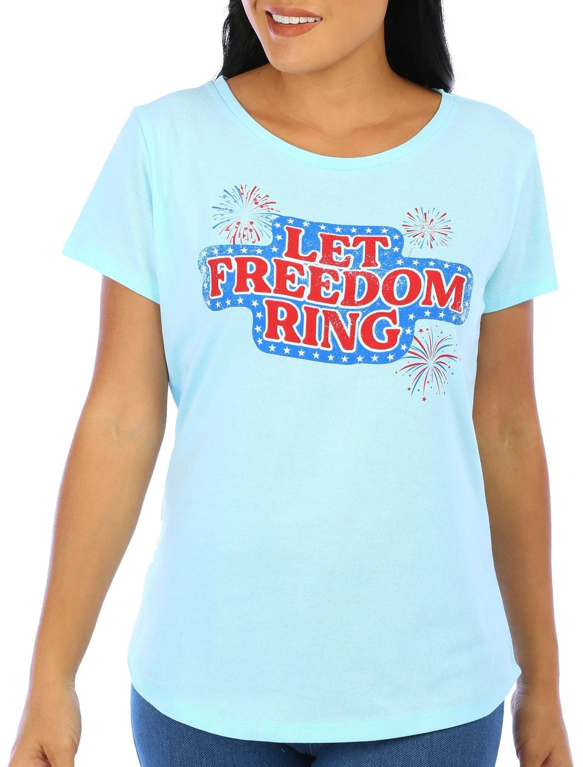 Jantzen Womens Americana Let Freedom Ring Tee