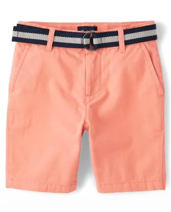 Shorts chinos con cinturón para niños - summer dawn