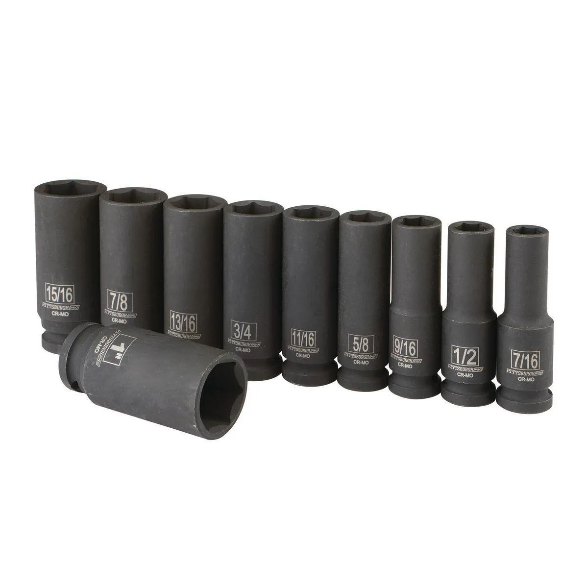 1/2 in. Drive SAE Impact Deep Socket Set, 10 Piece