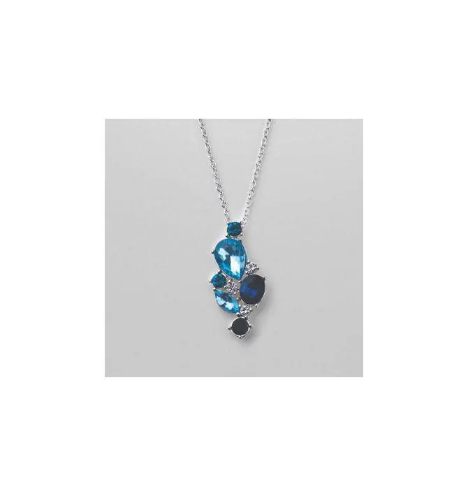 Blue Cluster Tonal Necklace