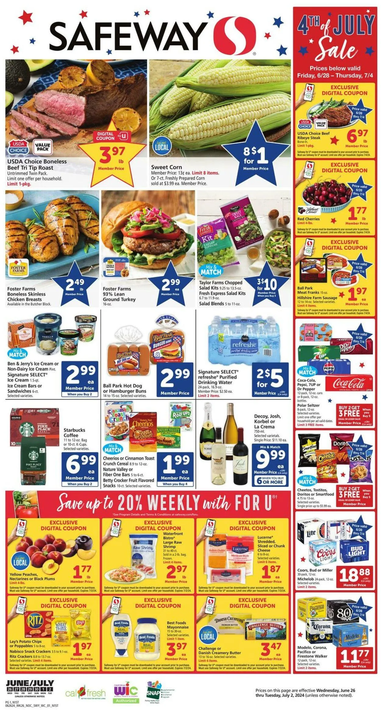 Catálogo de Safeway Current weekly ad 26 de junio al 2 de julio 2024 - Página 1