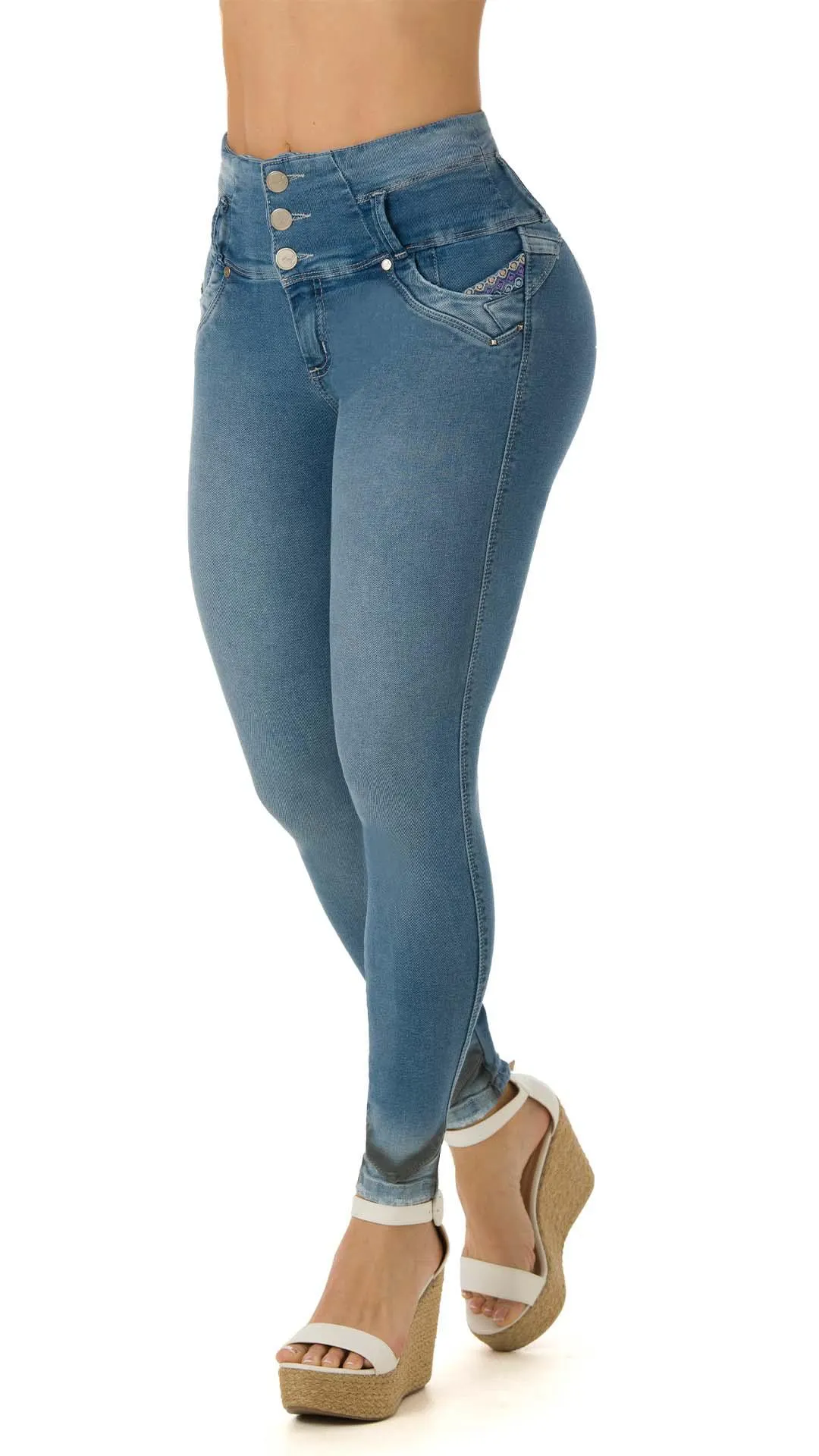Iseabal Jeans Levanta Cola Tiro Alto Control 40283PCT-N