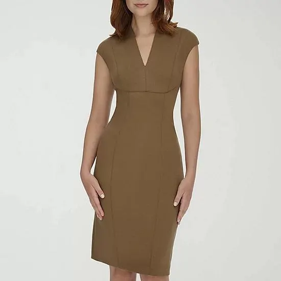 Marc New York Womens Short Sleeve Sheath Dress