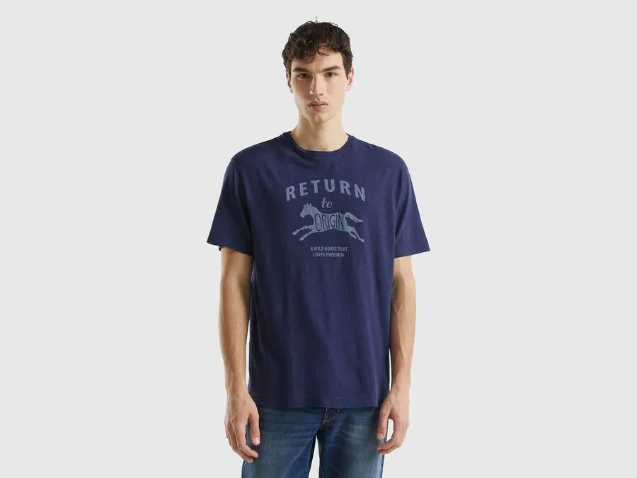 Camiseta de lino mixto