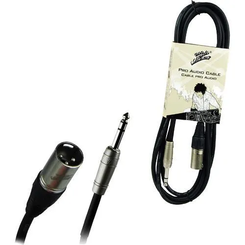 10 Ft 3 Pin XLR Male To 1/4" Male Stereo Pro Audio Cable