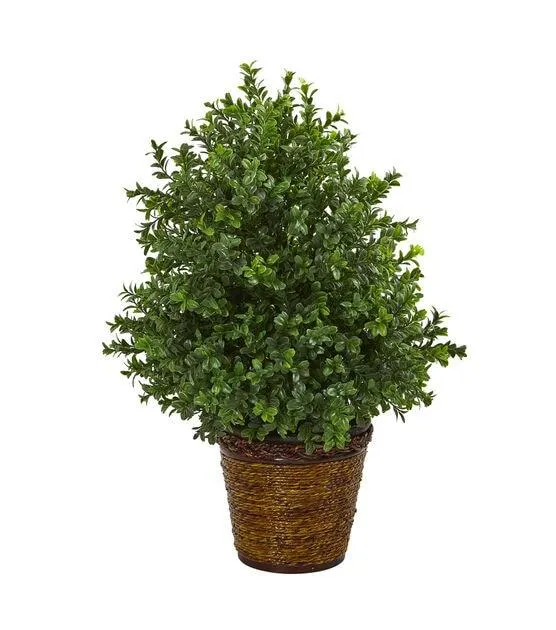 Nearly Natural 23" Indoor Outdoor Sweet Grass Artificial Plant in Basket