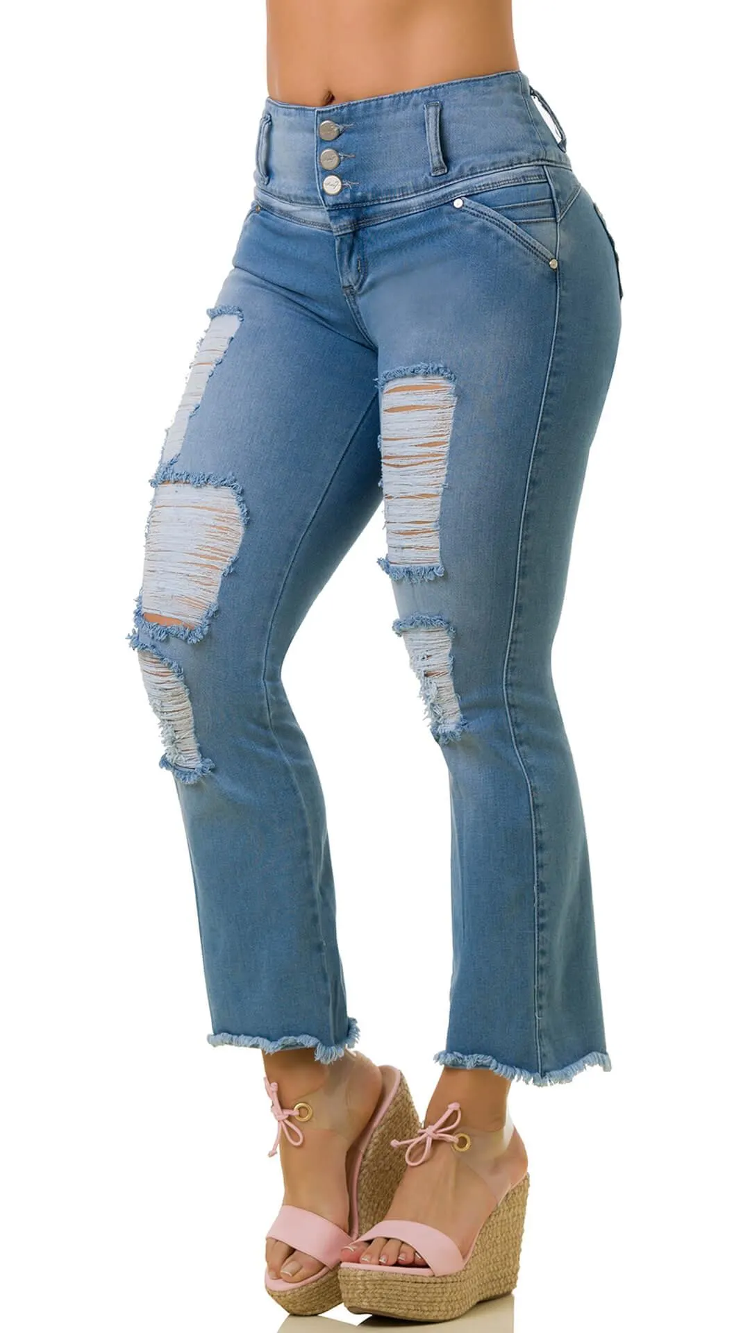 Ira Jeans Rectos Levanta Cola Tiro Alto 40333DPAR-B