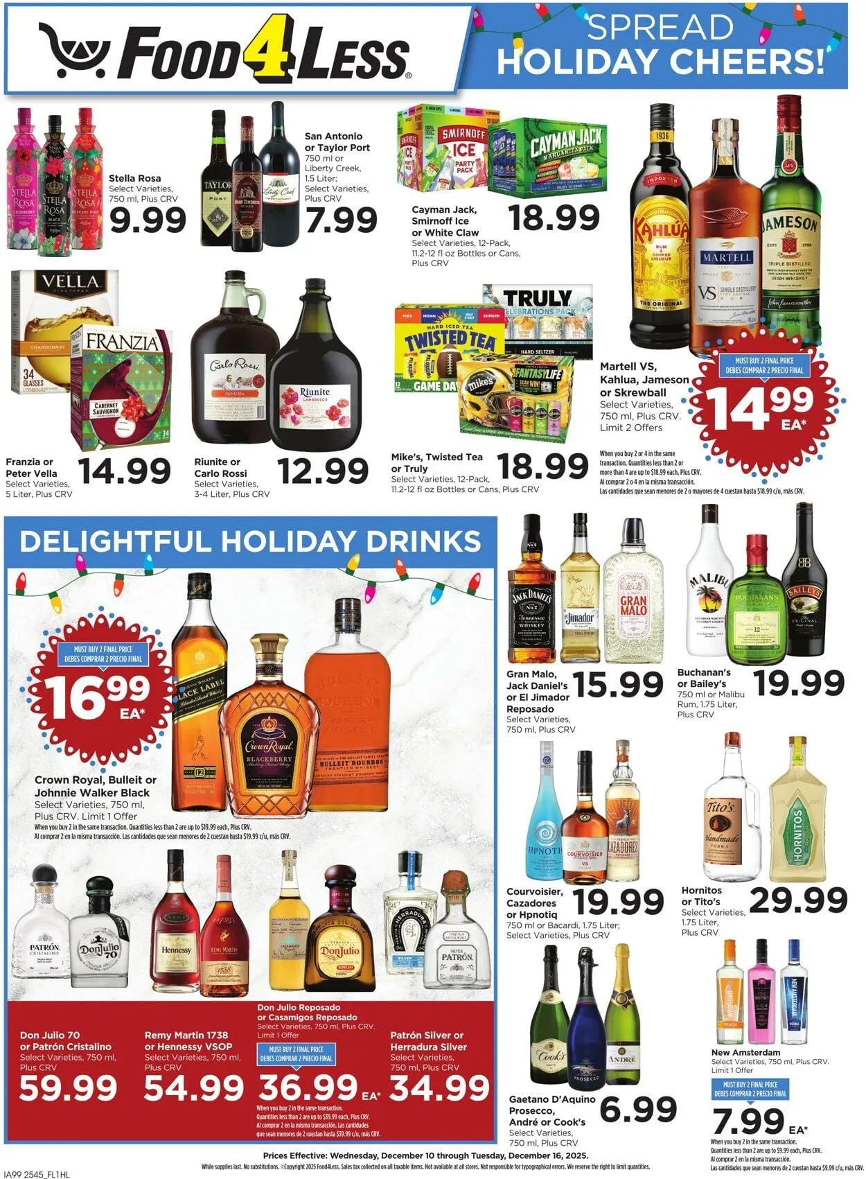 Catálogo de Food 4 Less Current weekly ad 10 de diciembre al 16 de diciembre 2025 - Página 1