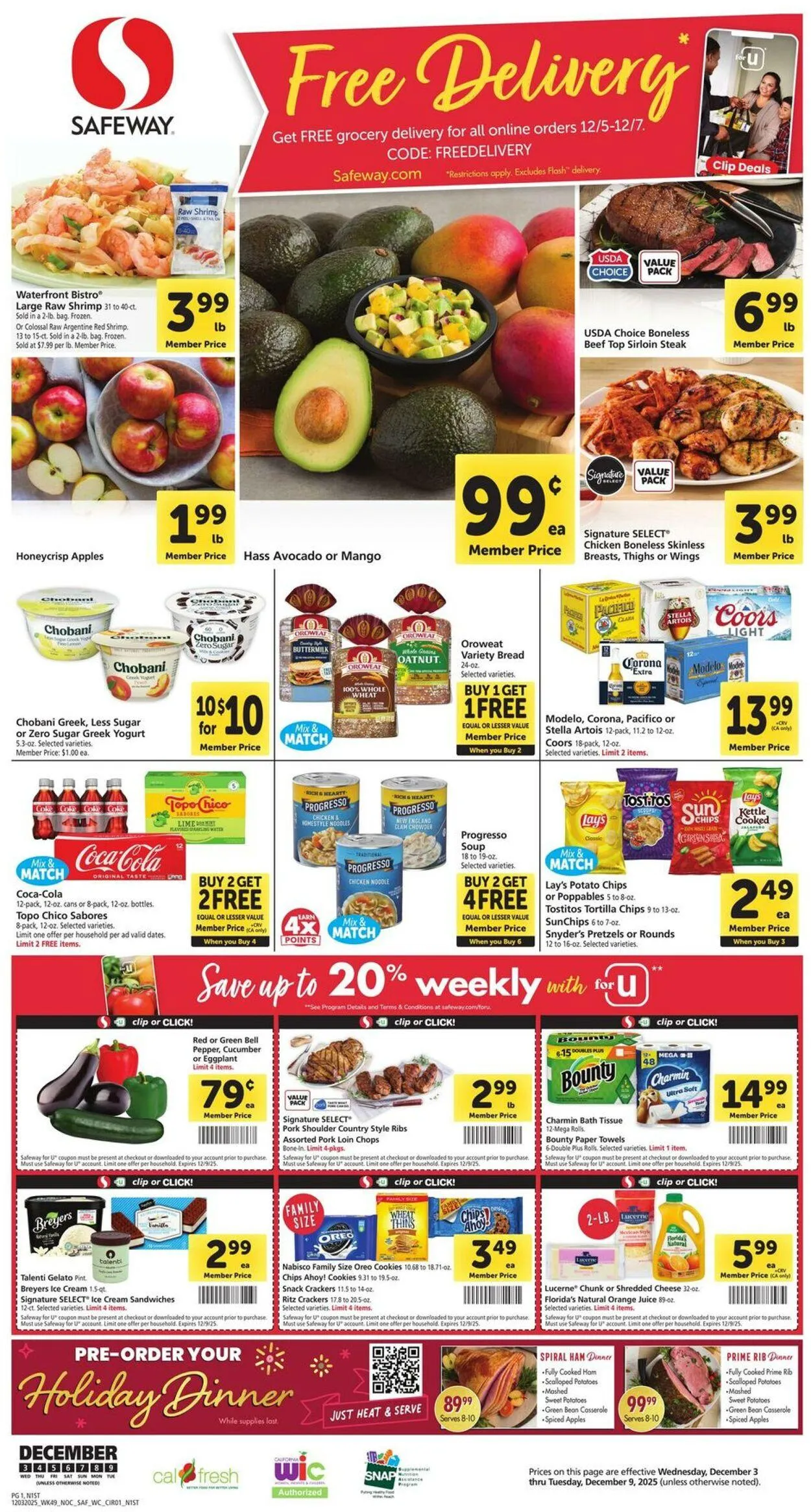 Catálogo de Safeway Current weekly ad 3 de diciembre al 9 de diciembre 2025 - Página 1