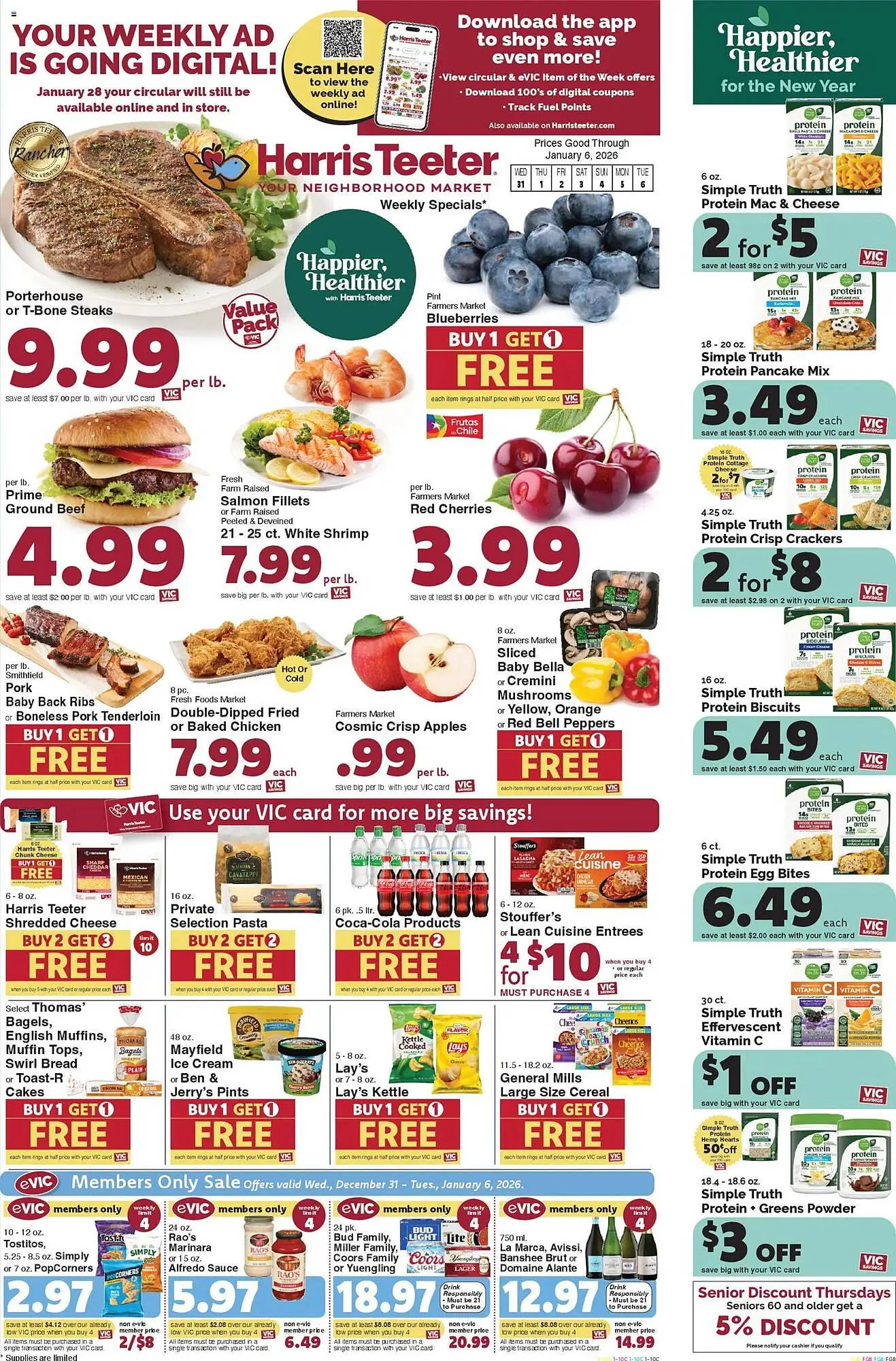 Catálogo de Harris Teeter weekly ad 31 de diciembre al 6 de enero 2026 - Página 1