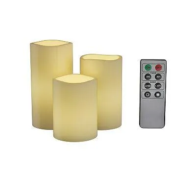 Lavish Home Flameless LED Pillar Candle 4-piece Set
