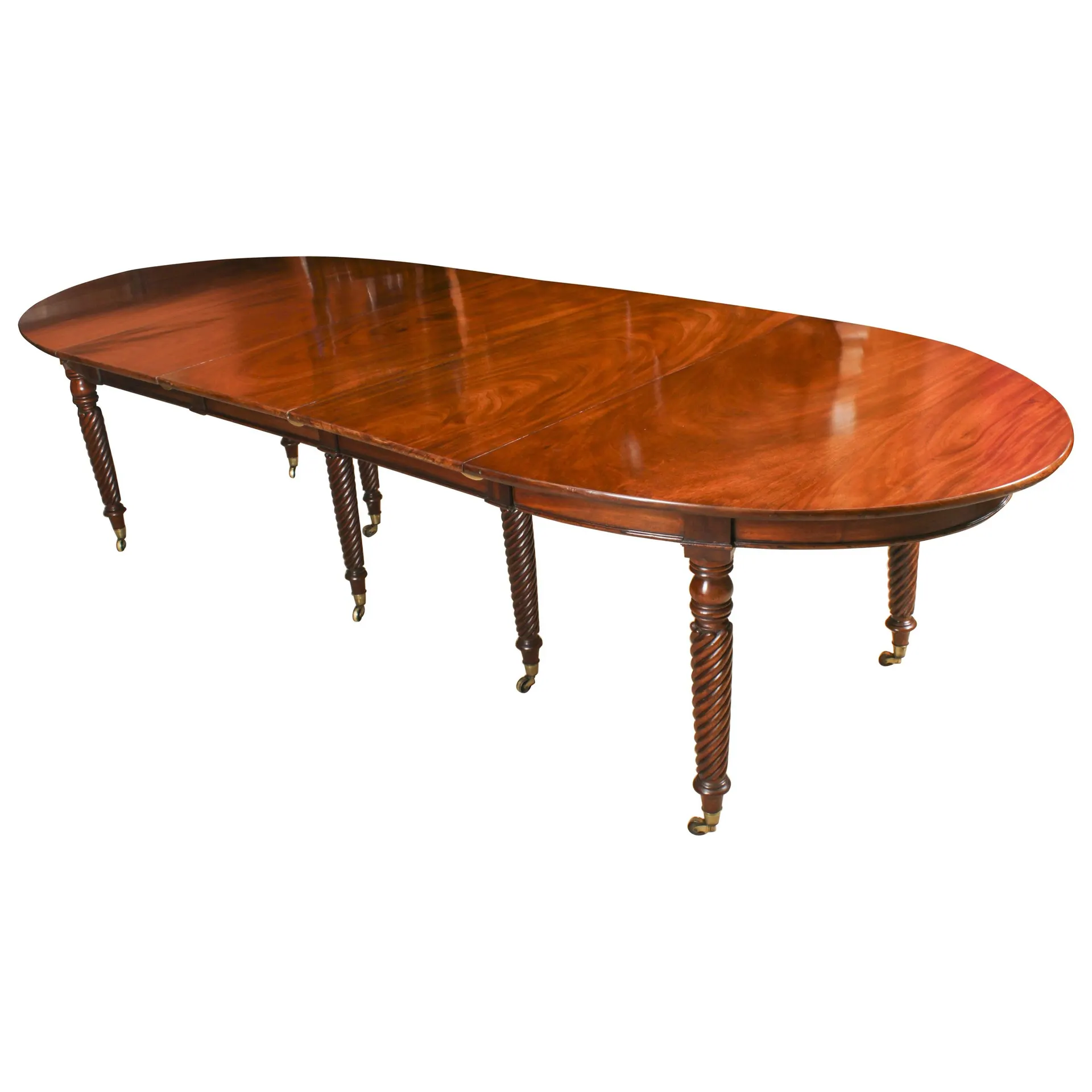 Mesa de Comedor Antigua Regencia Acción Concertina Siglo XIX