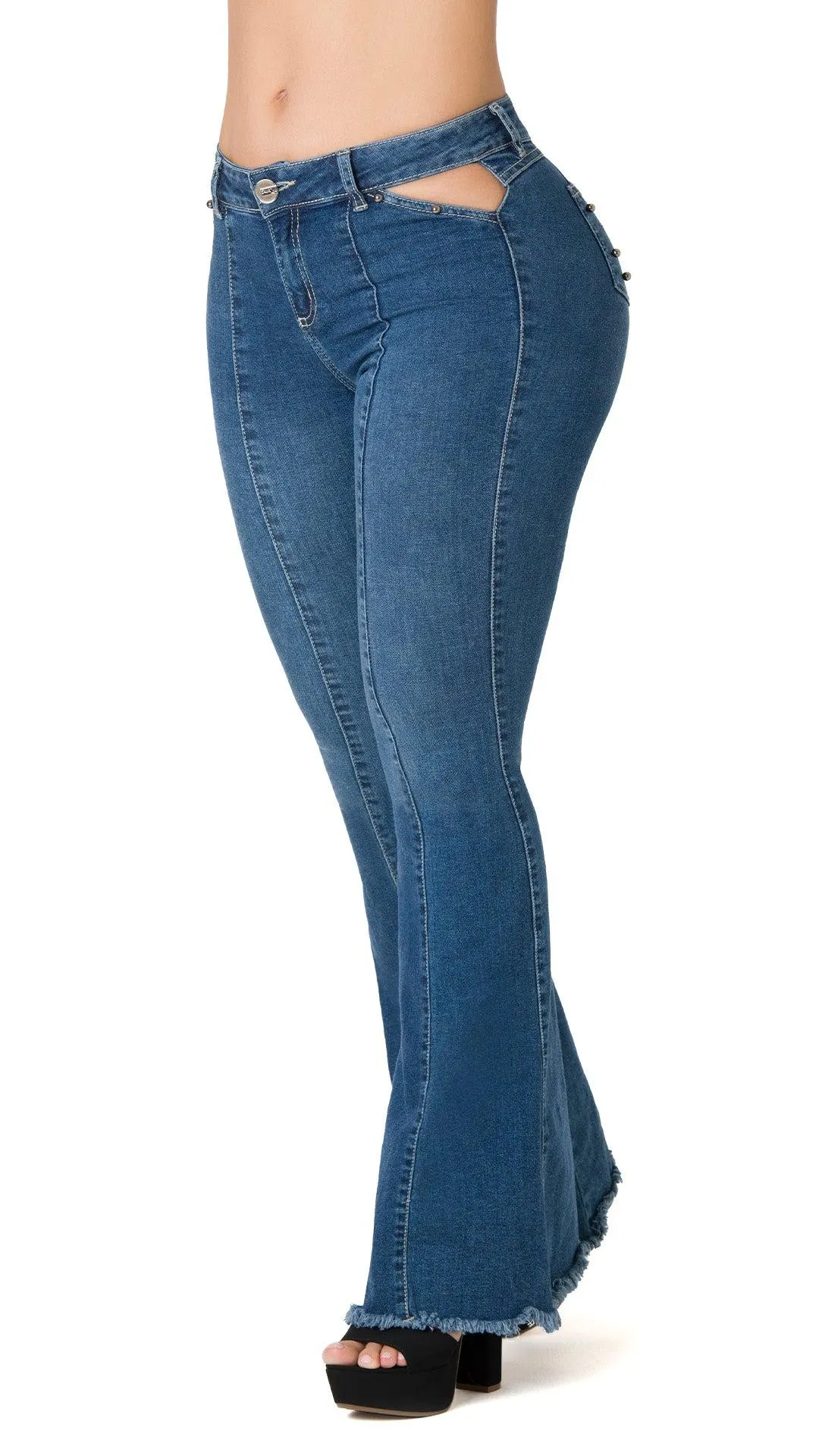 Hellydd Jeans Levantacola Bota Campana 21237PDC-B