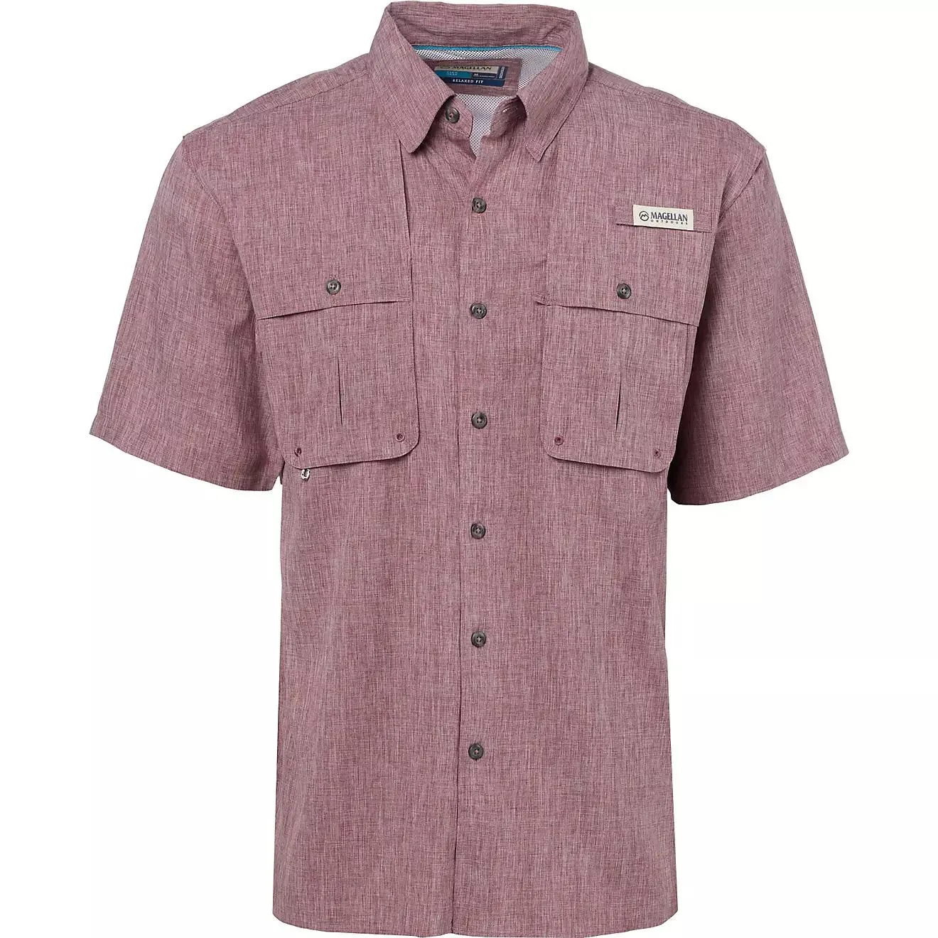Magellan Outdoors Men's Aransas Pass Heather Short Sleeve Fishing Shirt