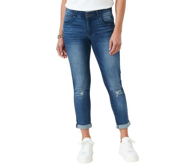 Womens 25 in. Hi-Rise Ab Tech Stretch Jeans