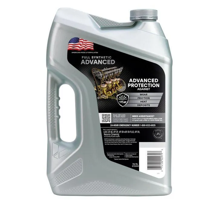 Valvoline Advanced Full Synthetic Engine Oil 0W-16 5 Quart