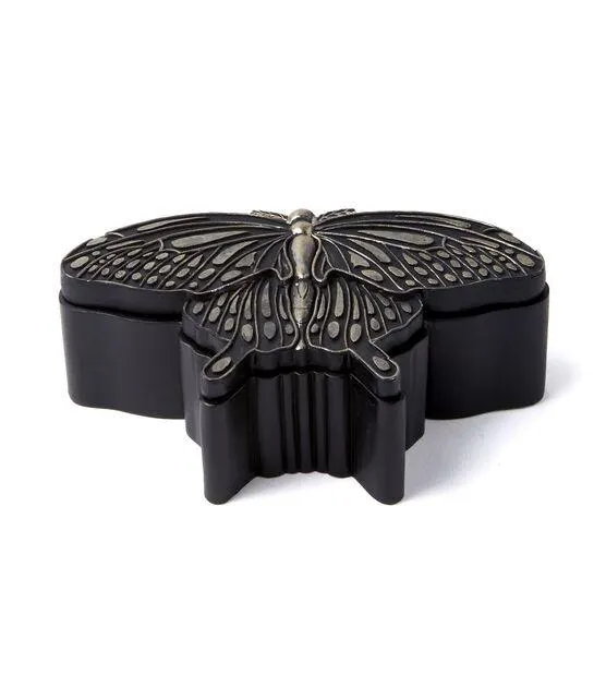 7" x 4" Halloween Black Moth Container by Place & Time