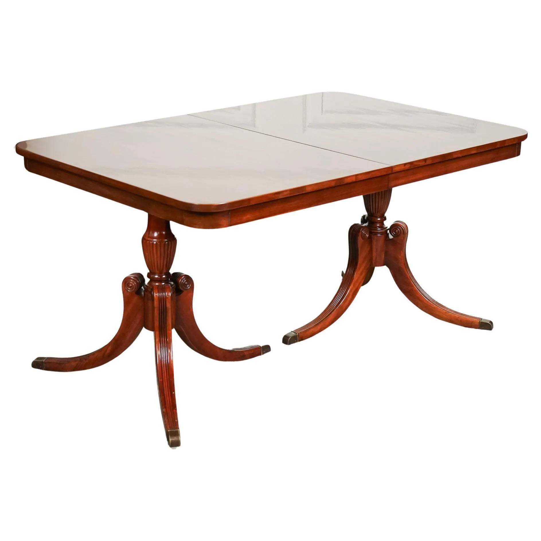 ENCANTADORA MESA DE COMEDOR EXTENDIDA DE 6-8 PISOS CON PEDESTAL VINTAGE