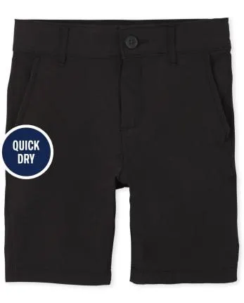 Shorts chinos de secado rápido de uniforme para niños - black