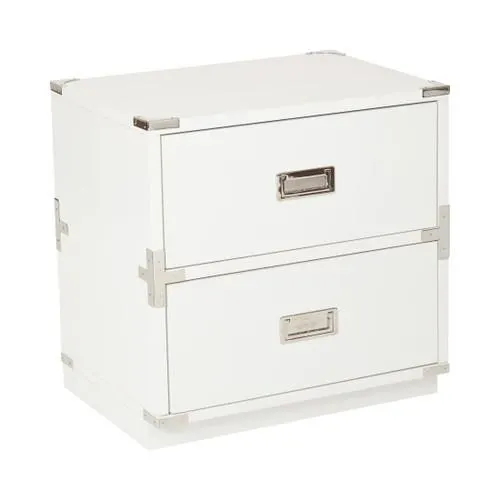 Mueble Wellington de 2 cajones en color blanco