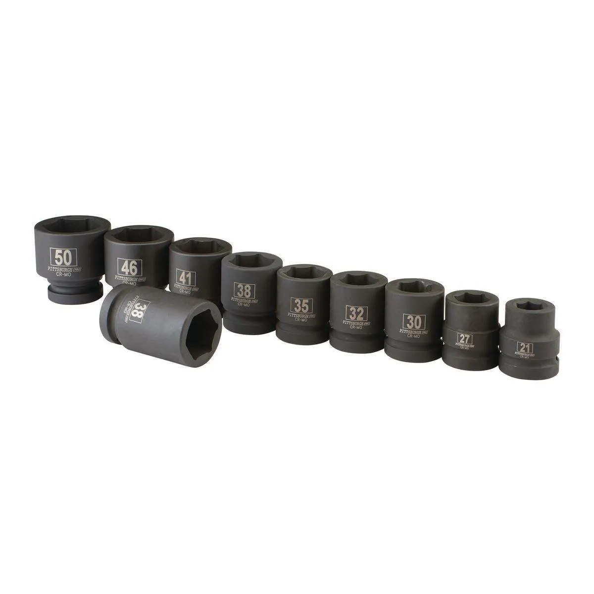 1 in. Drive Metric Impact Socket Set, 10-Piece