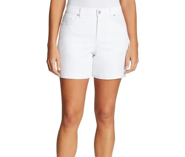 Womens Amanda White Denim Shorts