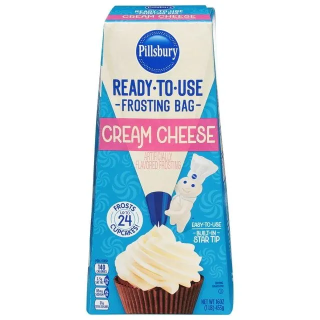 Pillsbury Cream Cheese Flavored Ready-to-Use Frosting Bag, 16 oz Bag