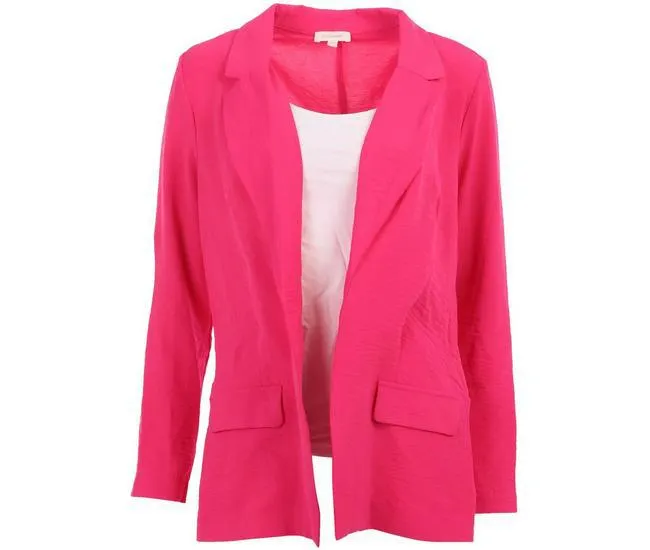 Juniors Solid Long Sleeve Blazer