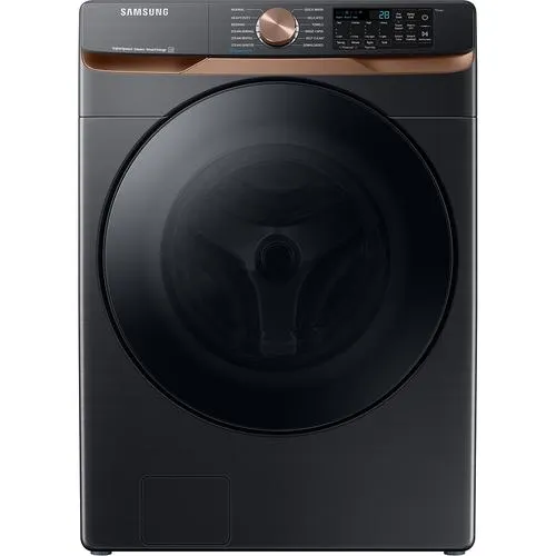 - 5.0 CuFt Smart Steam Front Load Washer in Brushed Black with Super Speed Wash