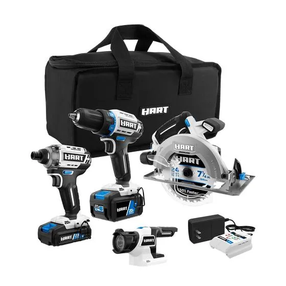 Kit combo de 4 herramientas sin escobillas, 20 V