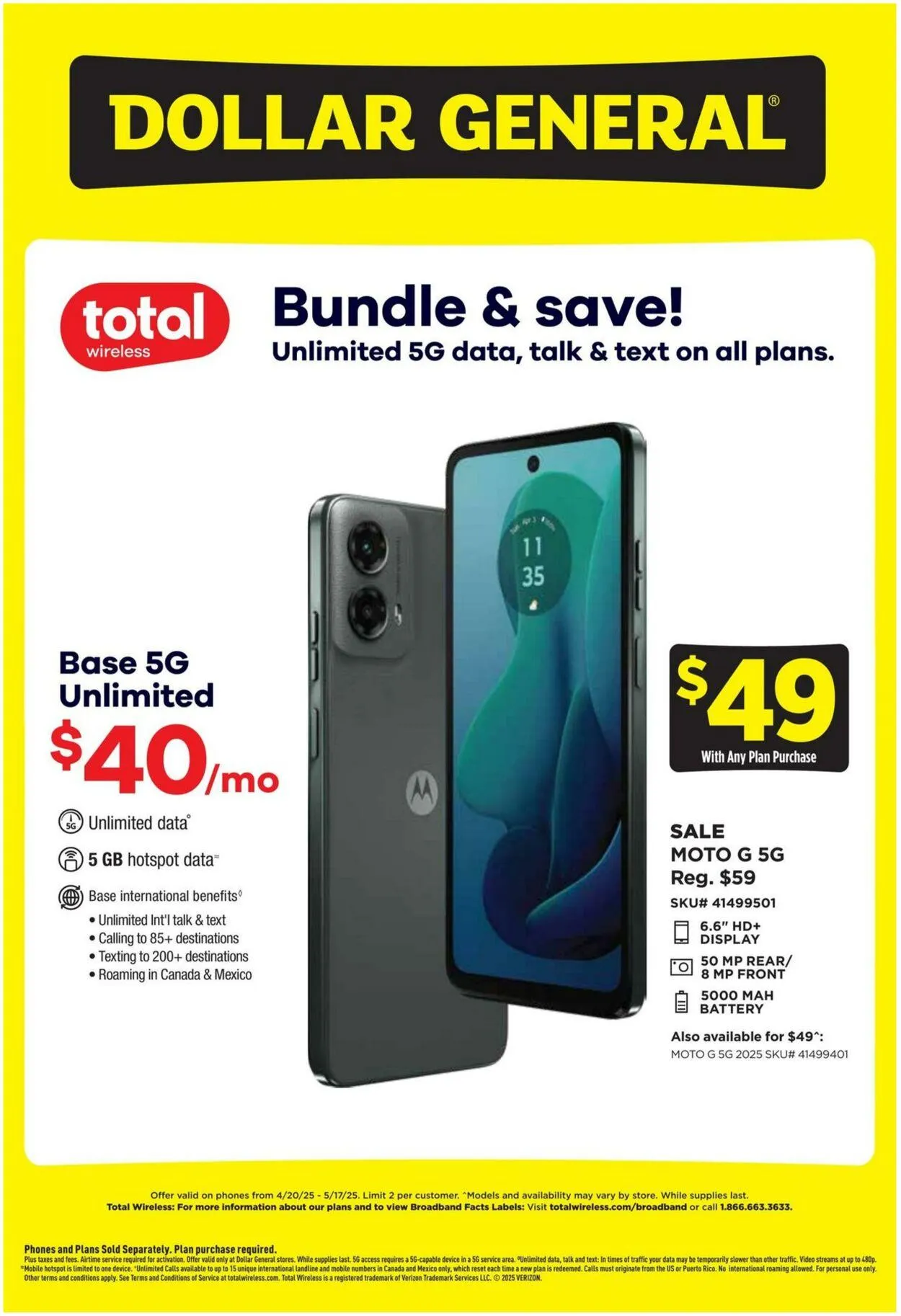 Catálogo de Dollar General Current weekly ad 20 de abril al 17 de mayo 2025 - Página 1