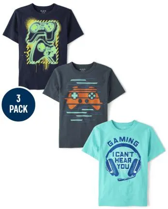 Pack de 3 camisetas con estampado de videojuegos para niño - multi clr