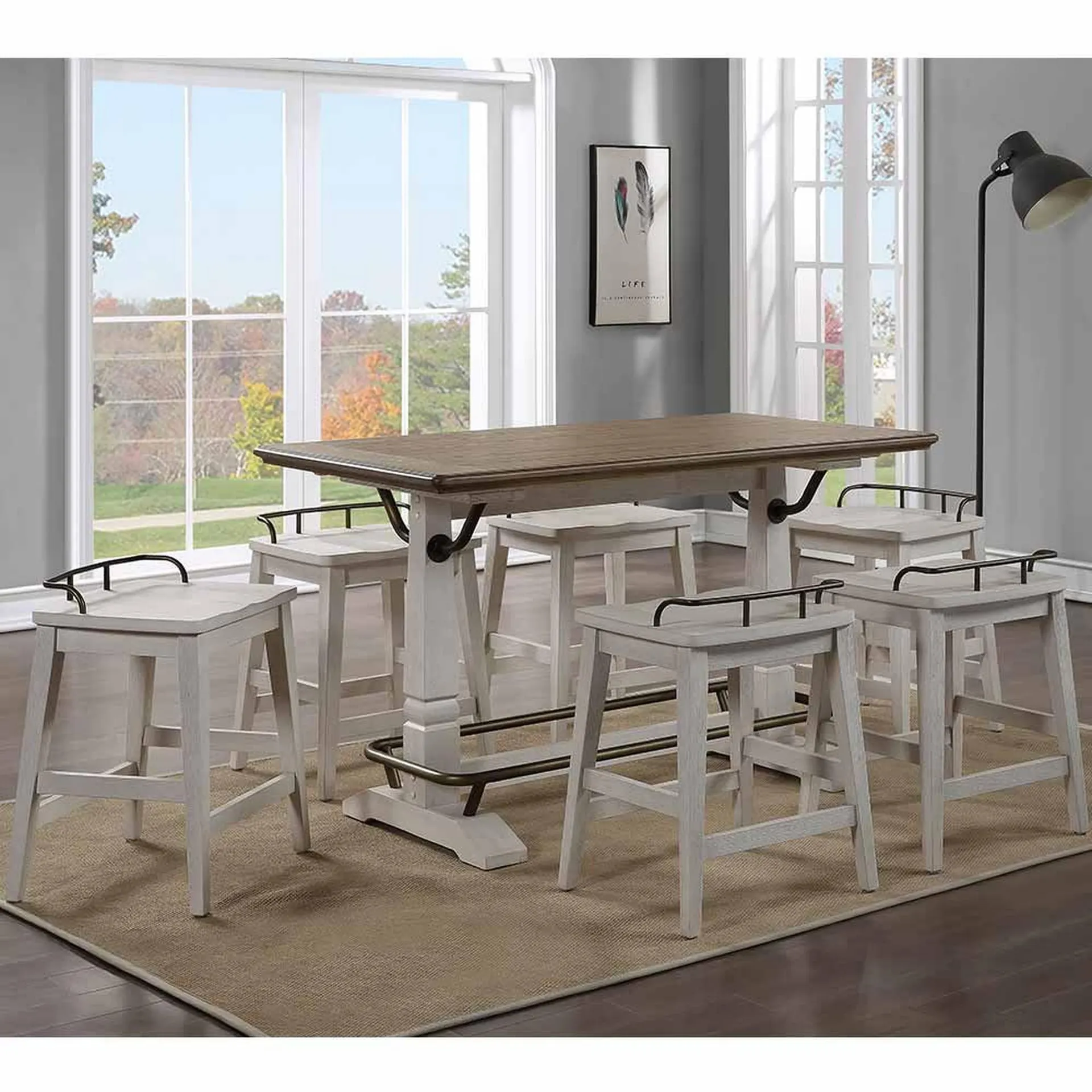 Juego de comedor alto Pendleton de 7 piezas