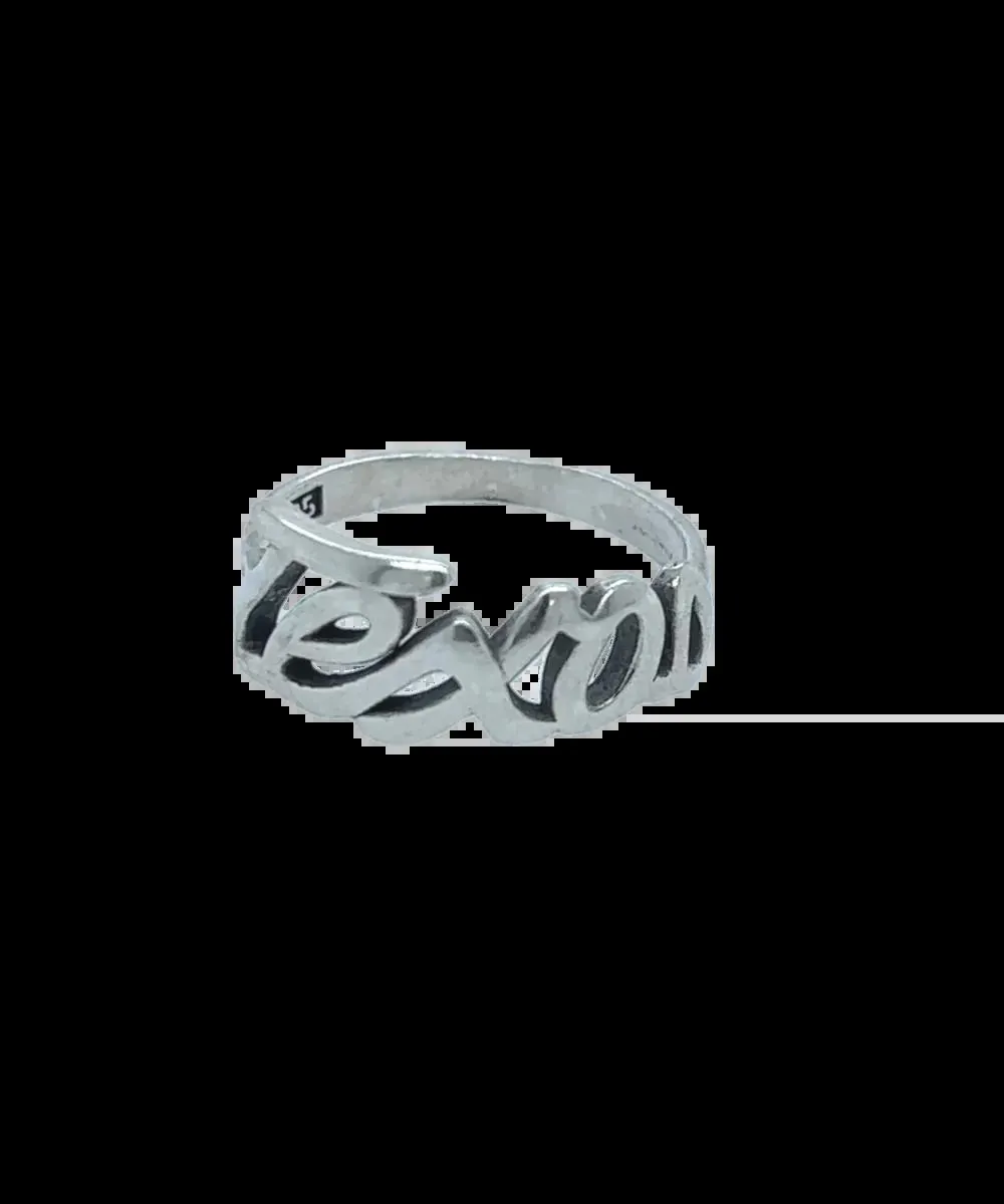 Anillo Texas Cursiva Plata