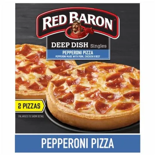Red Baron Pepperoni Deep Dish Personal Frozen Pizza